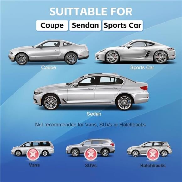 Car Cover Waterproof All Weather for Automobiles, Universal Fit Sedan - Picture 5 of 8